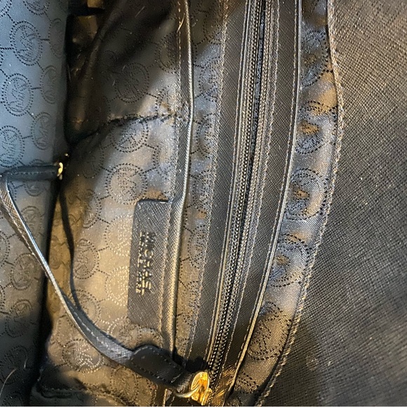 Michael Kors black leather tote bag- 17 inches by 11 inches. - Picture 5 of 9